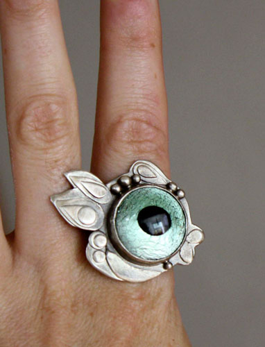 Blowfish, Takifugu fish ring in sterling silver