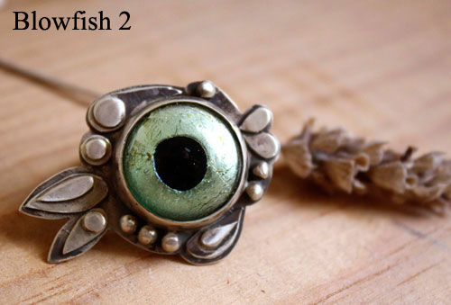 Blowfish 2, Takifugu fish ring in sterling silver