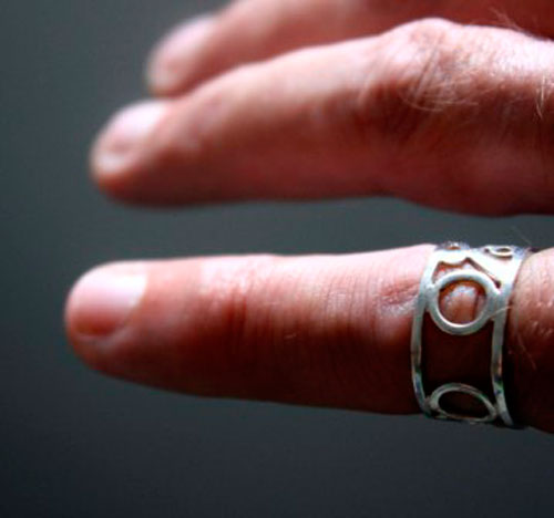 Brocéliande, celtic  scrolls and spirals ring in sterling silver