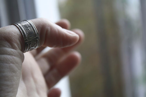 Custom ring, quote of One from U2 group ring in sterling silver