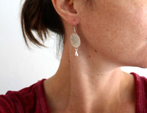 Ishaia, mandala earrings in sterling silver