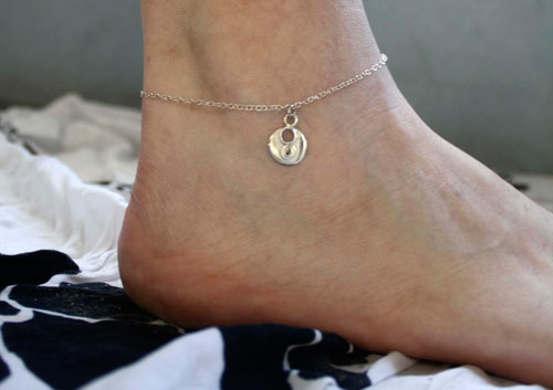 Lina, spiral anklet and bracelet in sterling silver