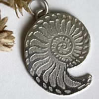 Nautilida, nautilus pendant in sterling silver