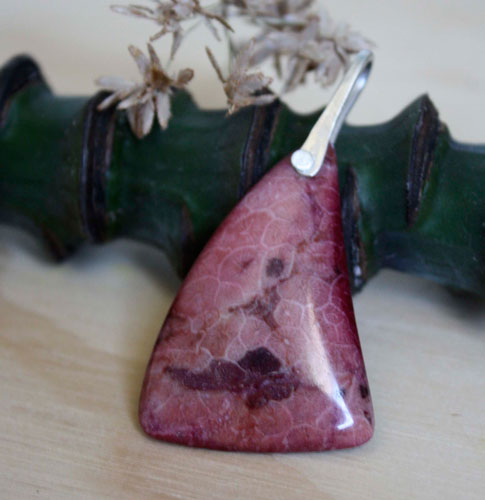 Symbiosis, union pendant in sterling silver and red coral