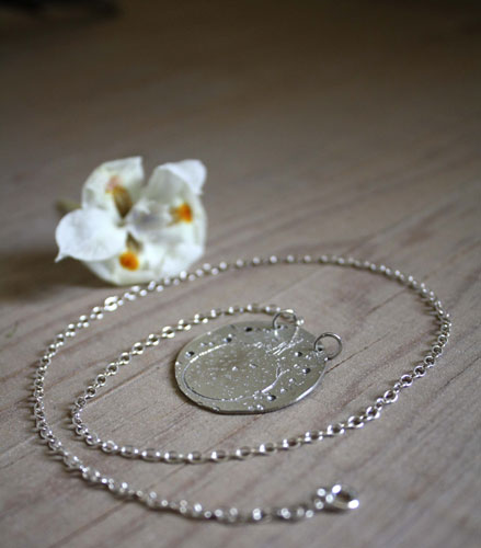 The little prince, the planet created by Saint-Exupéry necklace in sterling silver