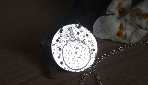 The little prince, the planet created by Saint-Exupéry necklace in sterling silver