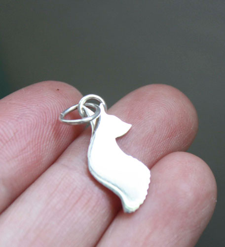 The little prince’s fox, animal of wisdom pendant in silver