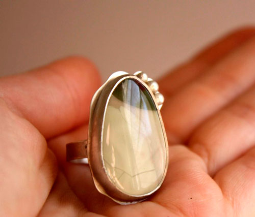 Yanagi, Willow creek jasper and sterling silver ring