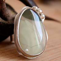 Yanagi, Willow creek jasper sterling silver ring