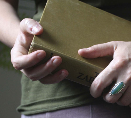 Zephyrine, green agate sterling silver ring