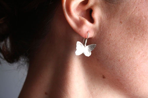 Hesperiidae, butterfly earrings in sterling silver