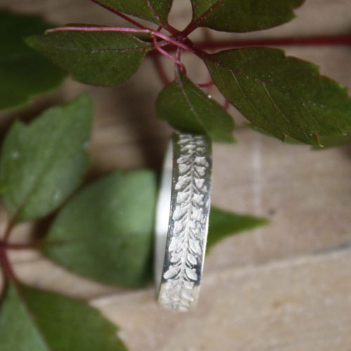 Ivy, vegetal ring in sterling silver