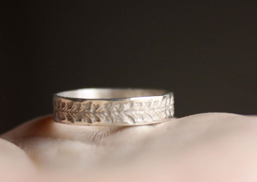 Ivy, vegetal ring in sterling silver