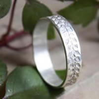 Ivy, vegetal ring in sterling silver