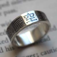 Kû, Japanese Buddhist symbol ring in silver