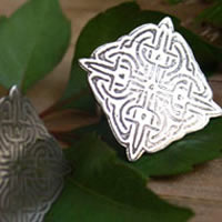 Lancelot, celtic knot cufflinks in sterling silver