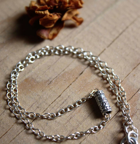 Magnolia, flower anklet in sterling silver