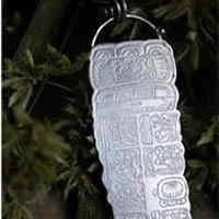 Maya calendar, mayan long count pendant in silver