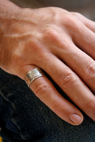 Nymph, butterfly ring in sterling silver