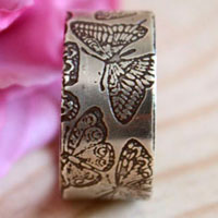 Nymph, butterfly ring in sterling silver