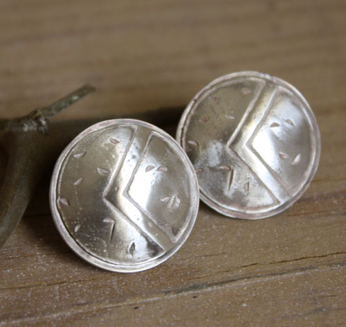 Spartan shield, greek sparta hoplites cufflinks in sterling silver