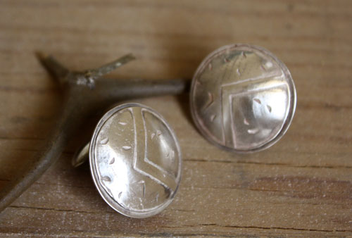 Spartan shield, greek sparta hoplites cufflinks in sterling silver