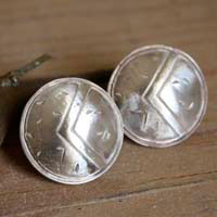 Spartan shield, greek sparta hoplites cufflinks in sterling silver