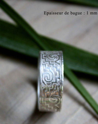 Tesoro zapoteco, mexican zapotec ring in sterling silver