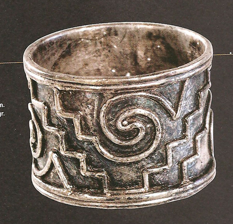 Tesoro zapoteco, mexican zapotec ring in sterling silver