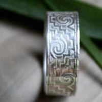 Tesoro zapoteco, mexican zapotec ring in sterling silver