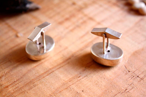 Tiger eye, animal instinct cufflinks in silver and tiger eye