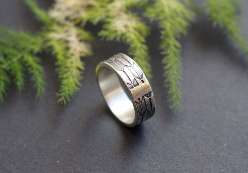 Yagasuri, Japanese arrow ring in silver