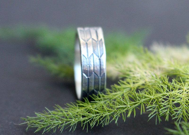 Yagasuri, Japanese arrow ring in silver