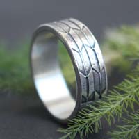 Yagasuri, Japanese arrow ring in silver