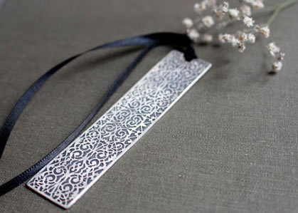 Custom bookmark in a baroque style