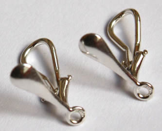 Sterling silver clip-on earrings for non-pierced ears